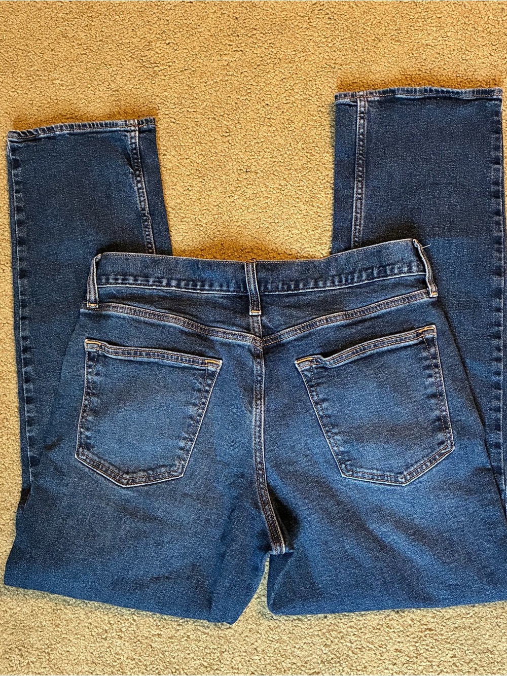 Old Navy Men's Dark Blue Straight Leg Denim Jeans Size 32x30 Built in Flex Pants - Picture 10 of 11